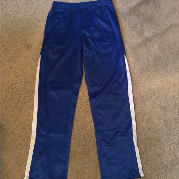 Blue (with white stripe) warm-up pants - Picture 1 of 2